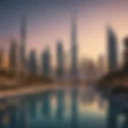 Stunning skyline of Dubai showcasing freehold properties