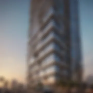 Modern Architectural Marvel of Al Nahda Mai Tower Stunning facade of Al Nahda Mai Tower showcasing modern architectural design