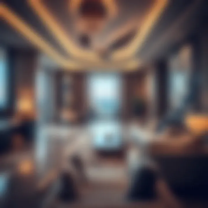 Luxurious interiors of a residence highlighting exquisite design elements
