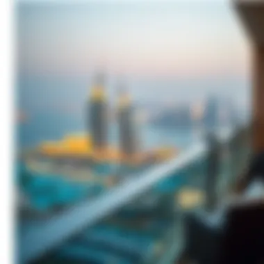 Spectacular View of Dubai Skyline from Atlantis Residences Panoramic view from a balcony showcasing the vibrant Dubai skyline