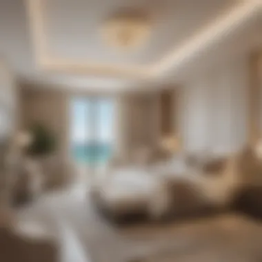 Luxurious bedroom layout of Beach Isle Tower One