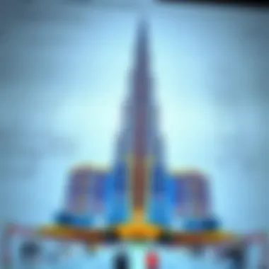 Architectural Blueprint of Burj Binghatti Architectural blueprint of Burj Binghatti showcasing its innovative design