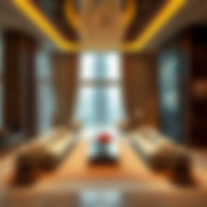 Luxury apartment interior with modern furnishings in Burj Khalifa