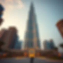 Exterior view of Burj Khalifa showcasing its architectural grandeur