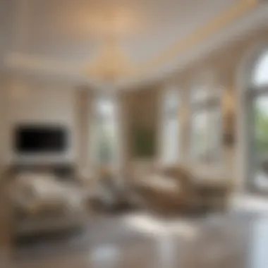 Elegant Interior of Choithram Sobha Hartland Apartment Luxurious interior design of a model apartment in the development