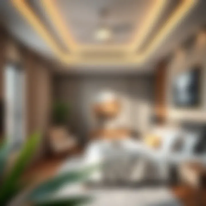 Elegant bedroom featuring stylish decor and natural light