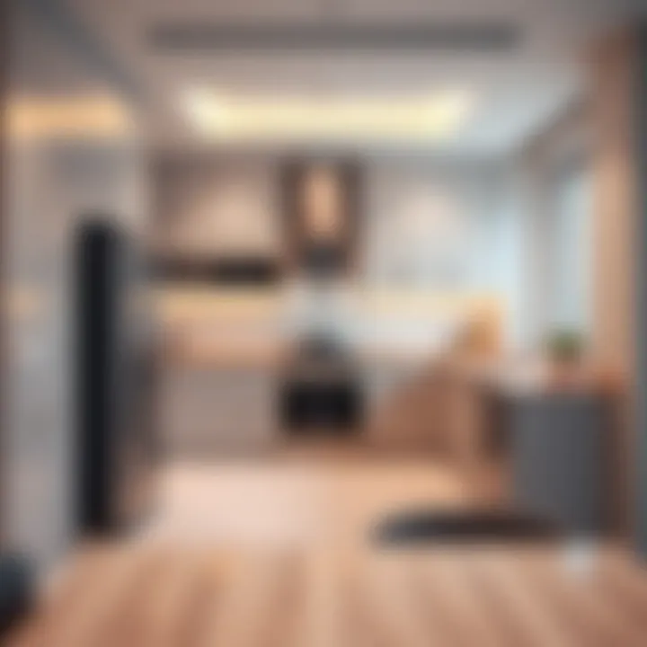 Spacious kitchen with state-of-the-art appliances in a new flat