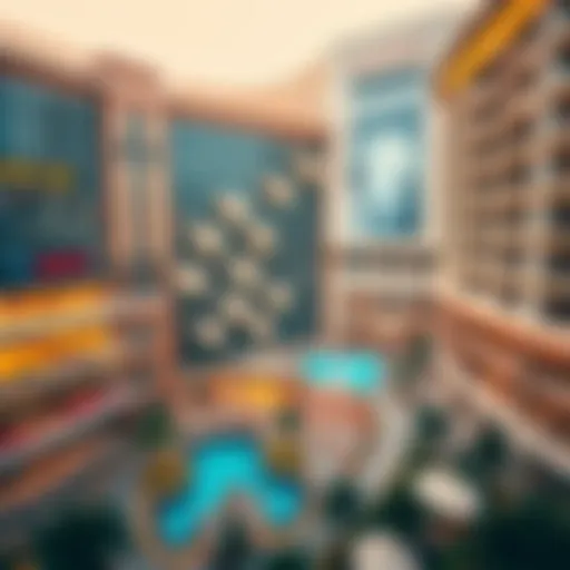 Aerial view showcasing the architectural brilliance of Damac Mall