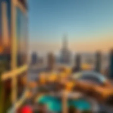 Breathtaking View from Damac Vera Residence Panoramic view of the Dubai skyline from Damac Vera Residence