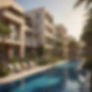 Community Amenities in Dubai Apartment Complex Community amenities in a Dubai apartment complex