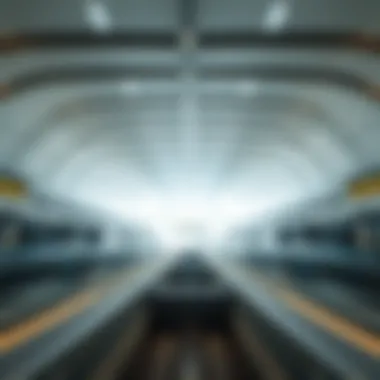 Spacious Platforms and Facilities Inside Emirate Tower Metro Station Interior design highlighting the spacious platforms and advanced facilities