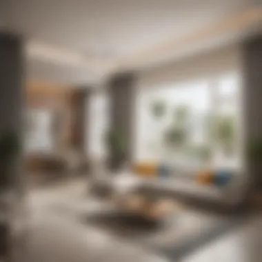 Optimized Open-Concept Living Open-concept living space enhanced by partitions
