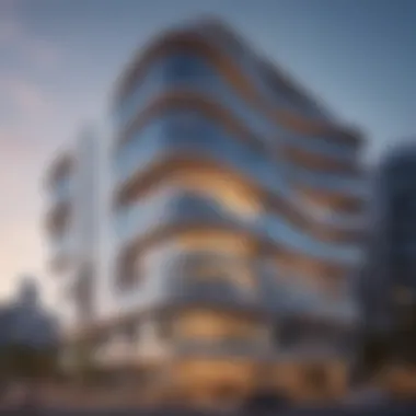 Modern Architectural Design of Al Mashroom Building Architectural detail of Al Mashroom Building showcasing modern design