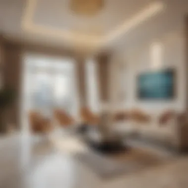 Sophisticated Interior Design of Al Mashroom Units Interior design elements of a unit in Al Mashroom Building