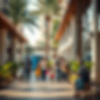 Community Life in Almamsha: A Hub of Activity Vibrant community spaces in Almamsha with families and activities