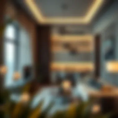 Luxury Living: Interiors of Almamsha Apartments Stylish interior of a luxury apartment in Almamsha