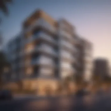 Contemporary Architecture in Nad Al Hamar Modern apartment building in Nad Al Hamar