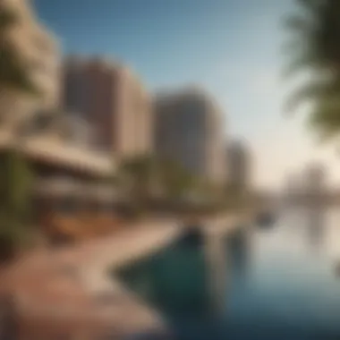 Serene Waterfront: Recreational Spaces in Deira Beautiful waterfront view in Deira highlighting leisure options