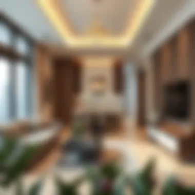 Interior of Modern Apartment in International City Modern apartment interior showcasing living space