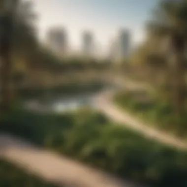 Community Park in Barsha Heights Community park in Barsha Heights featuring green spaces and recreational areas