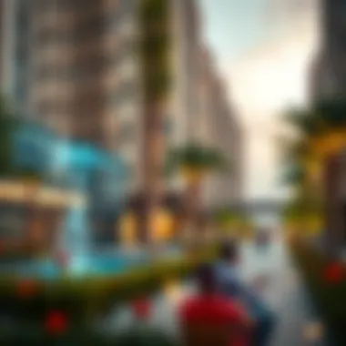 Community amenities surrounding Binghatti Apartments
