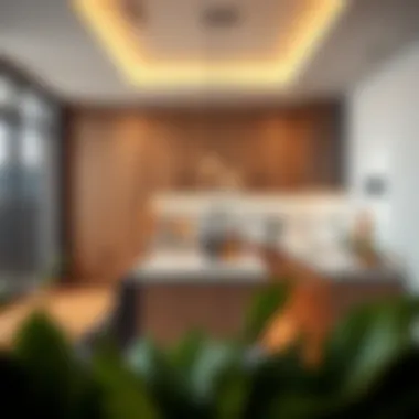 Modern Kitchen Layout in Damac Heights Modern kitchen layout