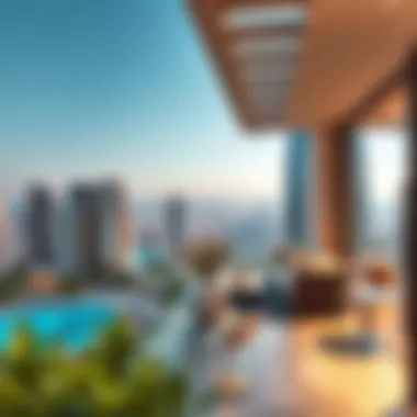 Panoramic Views from the Terrace in Damac Heights Panoramic views from the terrace