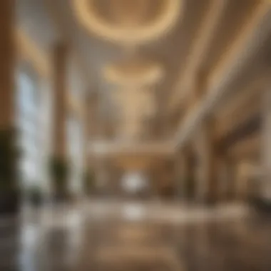 Damac Paramount Tower Lobby Luxurious lobby interior of Damac Paramount Tower