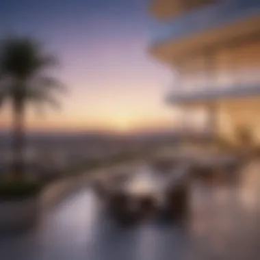 Damac Paramount Tower Terrace Panoramic view from the terrace of Damac Paramount Tower