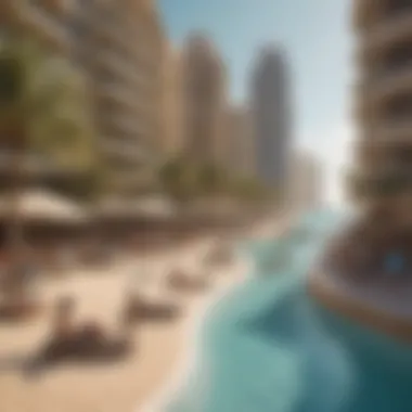 Leisure Activities at JBR Beach Families enjoying various leisure activities at JBR Beach