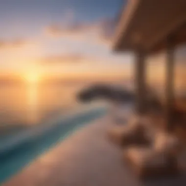Breathtaking Sunset Over Marjan Island Stunning sunset view from a beachfront balcony