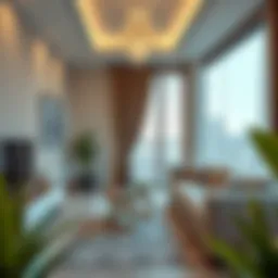 Charming one-bedroom apartment interior in Al Qusais