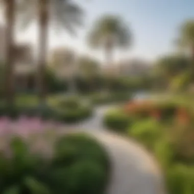 Beautifully Landscaped Gardens at Orchid Damac Hills Beautifully landscaped gardens in the community