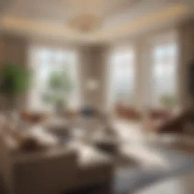 Elegant Living Spaces in Park Terrace Luxurious living room interior design within Park Terrace apartments