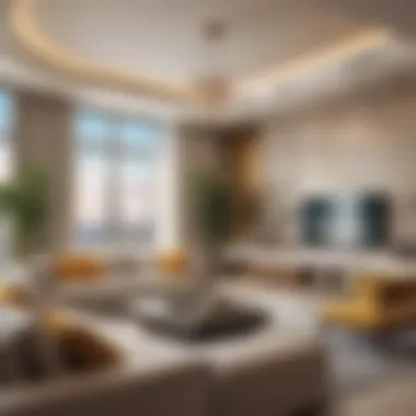 Luxurious Living Room in Dubai Luxurious living room interior in a Dubai apartment