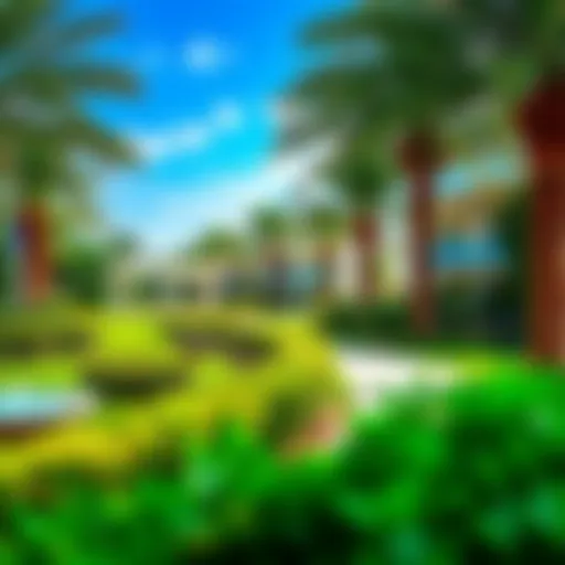 Scenic view of Discovery Gardens showcasing lush greenery and serene pathways