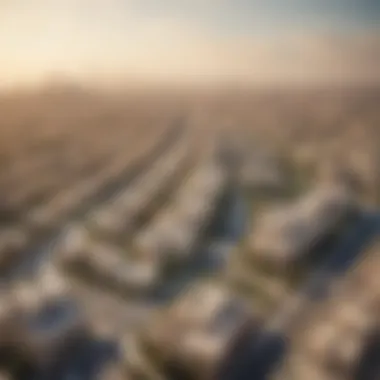 Khalifa City Residential Landscape Aerial view of Khalifa City showcasing residential buildings