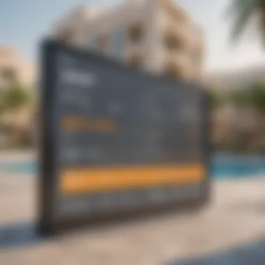 Rental Price Comparison Chart Chart comparing rental prices in different areas of Khalifa City