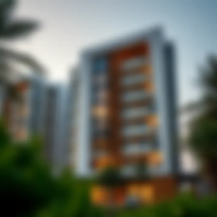 Modern apartment building in Dubai