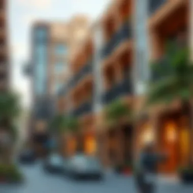 Vibrant neighborhood in Dubai