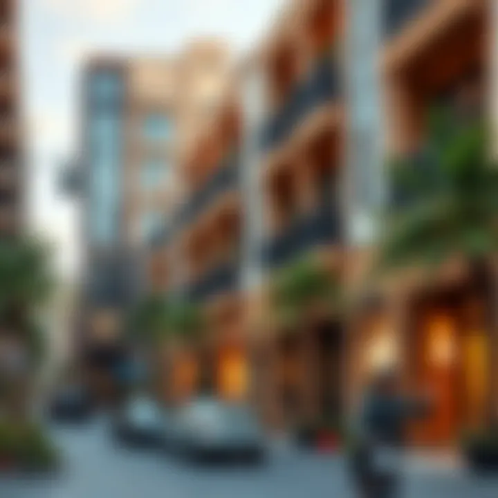 Vibrant neighborhood in Dubai