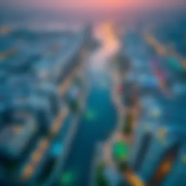 Strategic Location of Dubai South Aerial view of Dubai South highlighting its strategic location