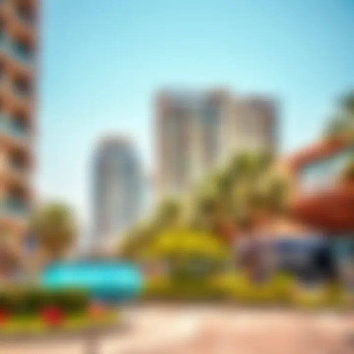 Local amenities in Dubai South including parks and shops