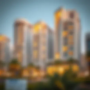Trendy Neighborhood in Dubai South Trendy neighborhood showcasing modern architecture