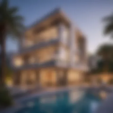 Modern Architectural Design of Sarai Villas Stunning exterior view of Sarai Villas showcasing modern architectural design