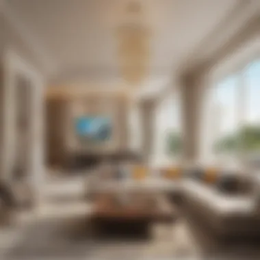 Luxurious Interior of Sarai Villas Luxurious living space inside a Sarai Villa highlighting contemporary decor