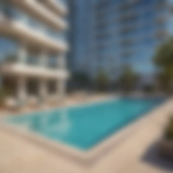 Luxurious amenities available at Sol Bay Tower including a pool and gym