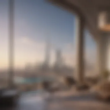 Dubai Skyline and Contemporary Living View of Dubai skyline showcasing contemporary architecture and lifestyle