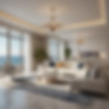 Elegant Interior of a Sea View Apartment Luxurious interior design of a modern sea view apartment