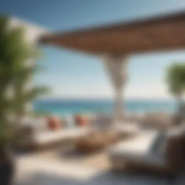 Relaxing Outdoor Lounge with Ocean View Outdoor lounge area with breathtaking ocean view